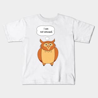 Unamused Owl Kids T-Shirt